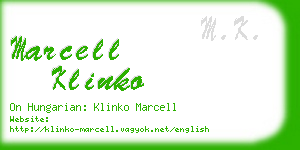 marcell klinko business card